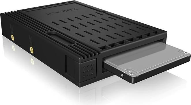 Kornizë HDD ICY BOX IB-2536STS, universal, plastikë, 2.5" në 3.5", e zezë