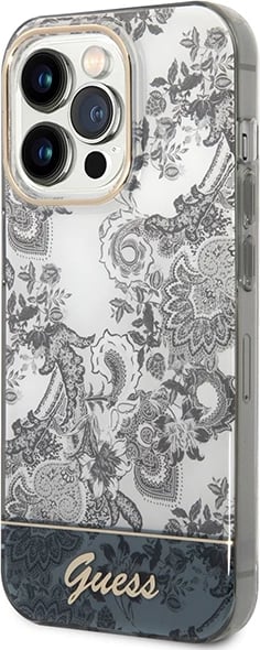 Mbështjellës Guess Porcelain Collection për iPhone 14 Pro Max 6.7", Gri Mbështjellës Guess Porcelain Collection për iPhone 14 Pro Max 6.7", Gri