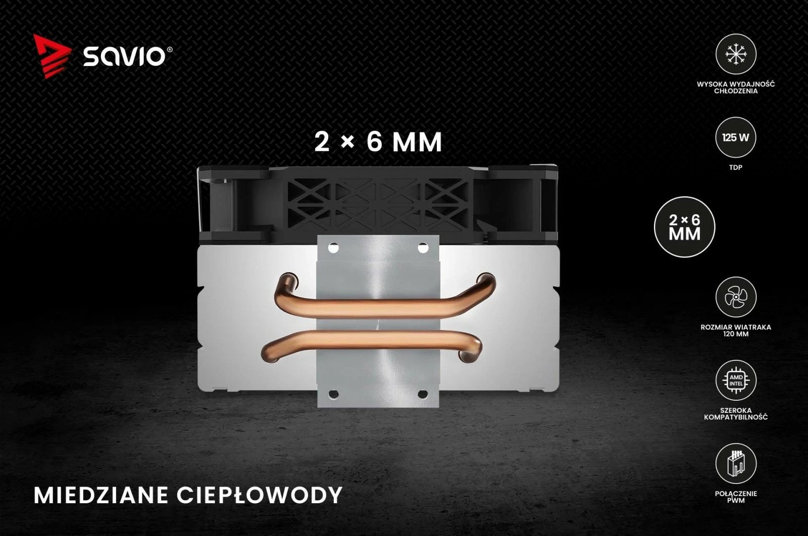 Ftohës procesori Savio FROST X2, 120 mm, PWM, 125 W TDP, i zi Ftohës procesori Savio FROST X2, 120 mm, PWM, 125 W TDP, i zi