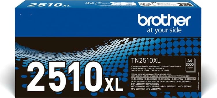 Toner Brother TN-2510XL rendiment i lartë XL 3000 faqe, e zezë