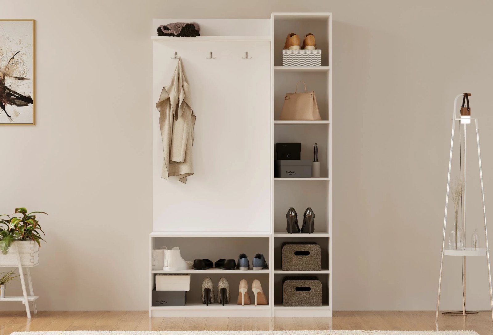 Stendë korridori Skye Decor, ngjyrë e bardhë mat, RB-092