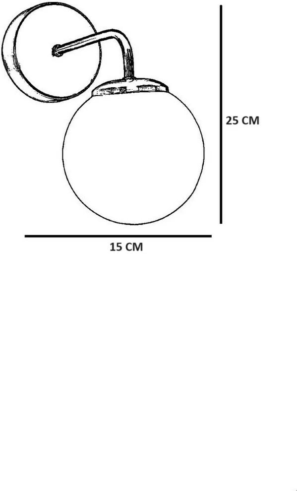 Llambë muri Opviq, Pablo - 8794-6P, e zezë, e artë, e bardhë