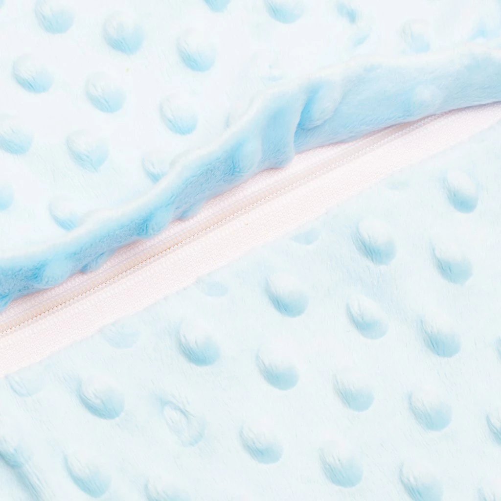 jastëk ndenjëse karrigeje për fëmijë, New Baby, Standard Minky, 32x32x8 cm, me rripa fiksimi, këllëf me zinxhir, blu