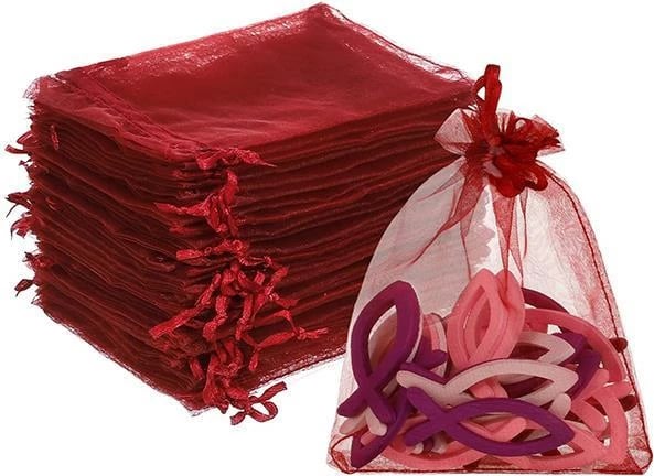 Qese organza të kuqe NEXT 10x8cm 100 copë