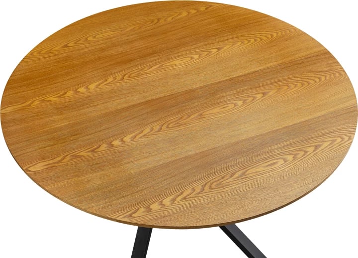 Tavolinë Cerco sonoma mdf dhe këmbë metali të zezë Φ120x75cm