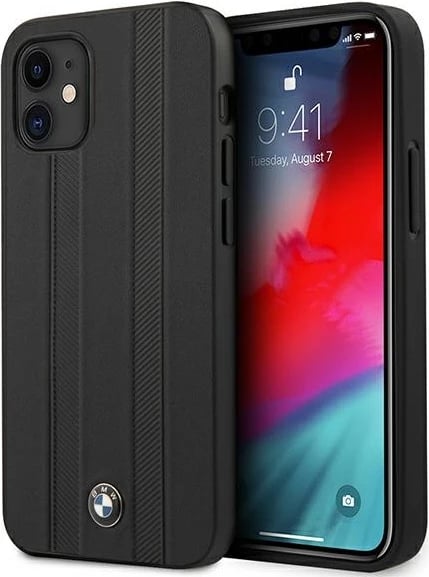 Mbështjellës BMW Signature Tire Marks për iPhone 12 mini, Hardcase, i zi