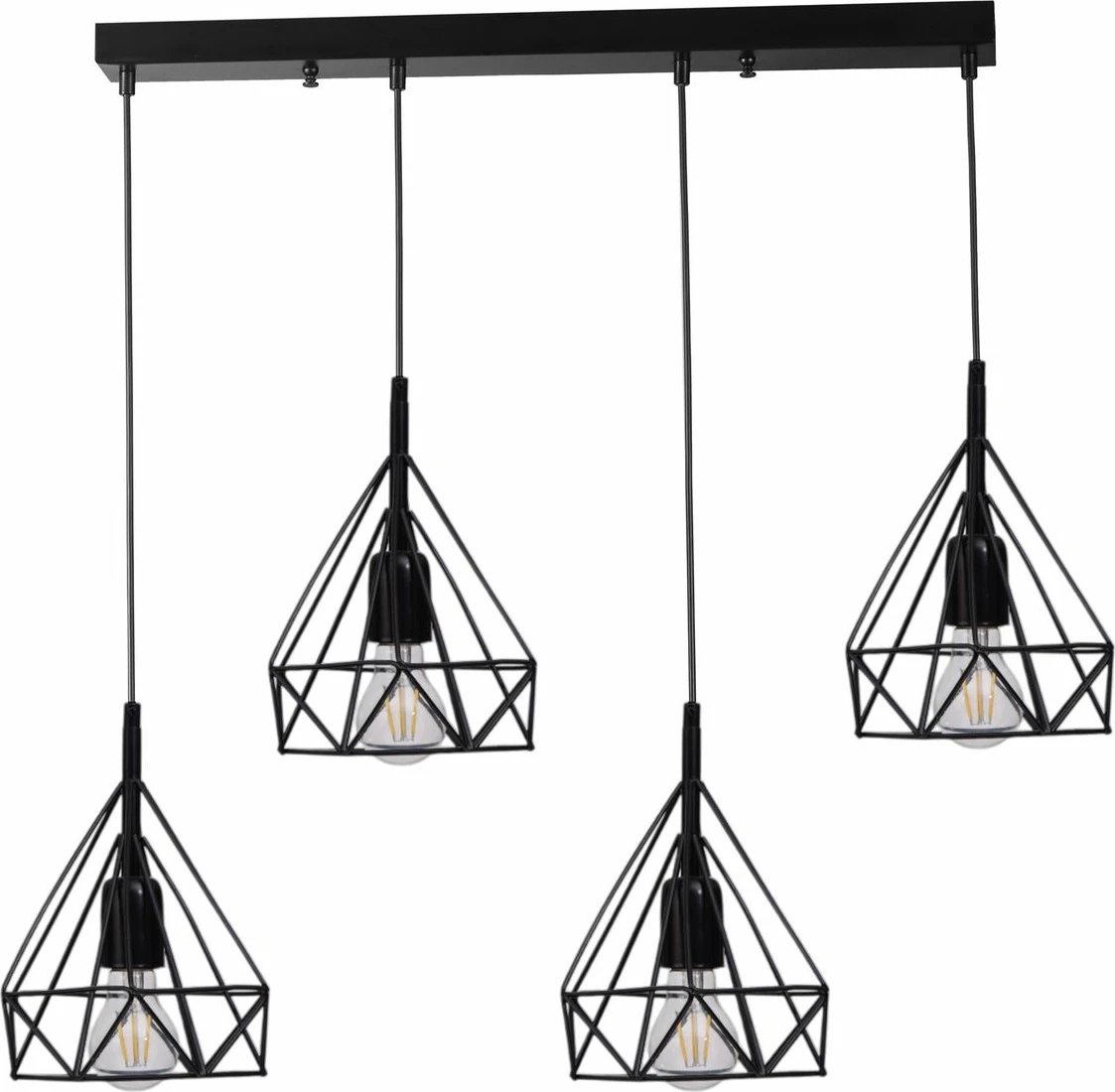 Llambadar Opviq, 9046-6, metal e xham, ngjyrë e zezë