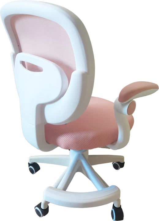 Karrige zyre për fëmijë Bernu, material rrjetë, ngjyrë rozë, 47x56x80-90cm