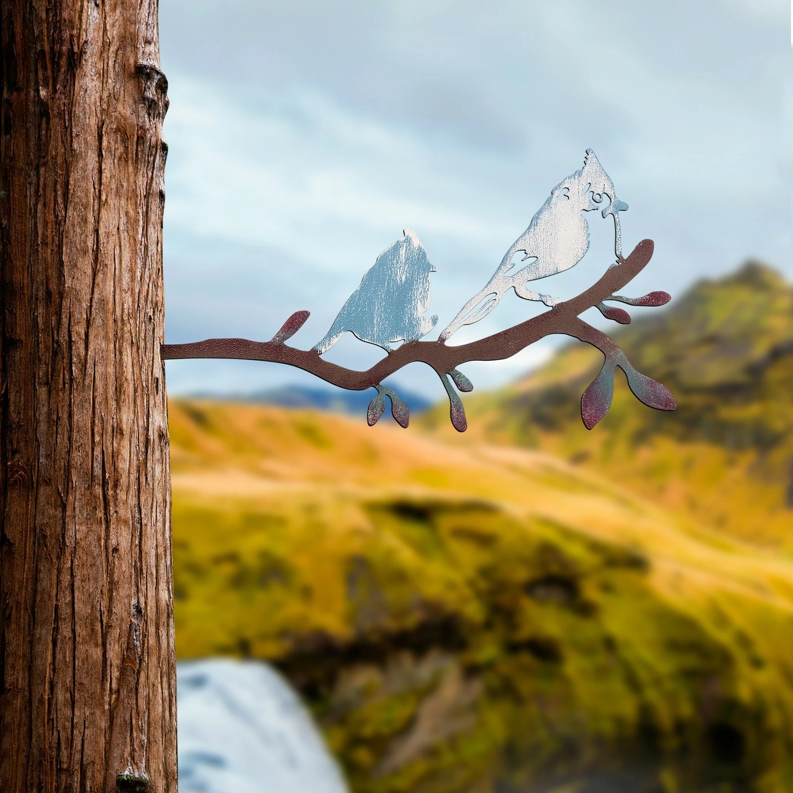 Objekt dekorativ për kopsht, zog në degë, Aberto Design, 27