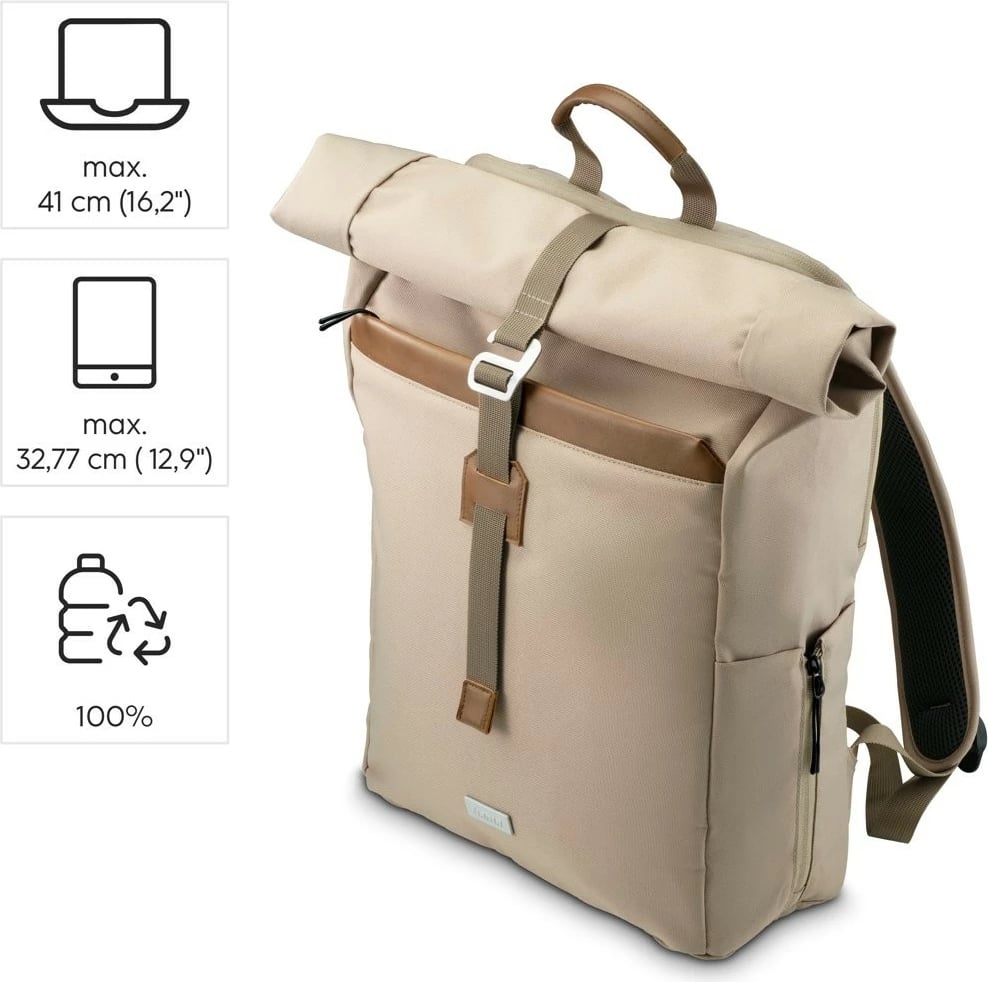 Shpinore laptop, Hama, Silvan 222025, 16.2 inç, rPET 15–22 L, bezhë