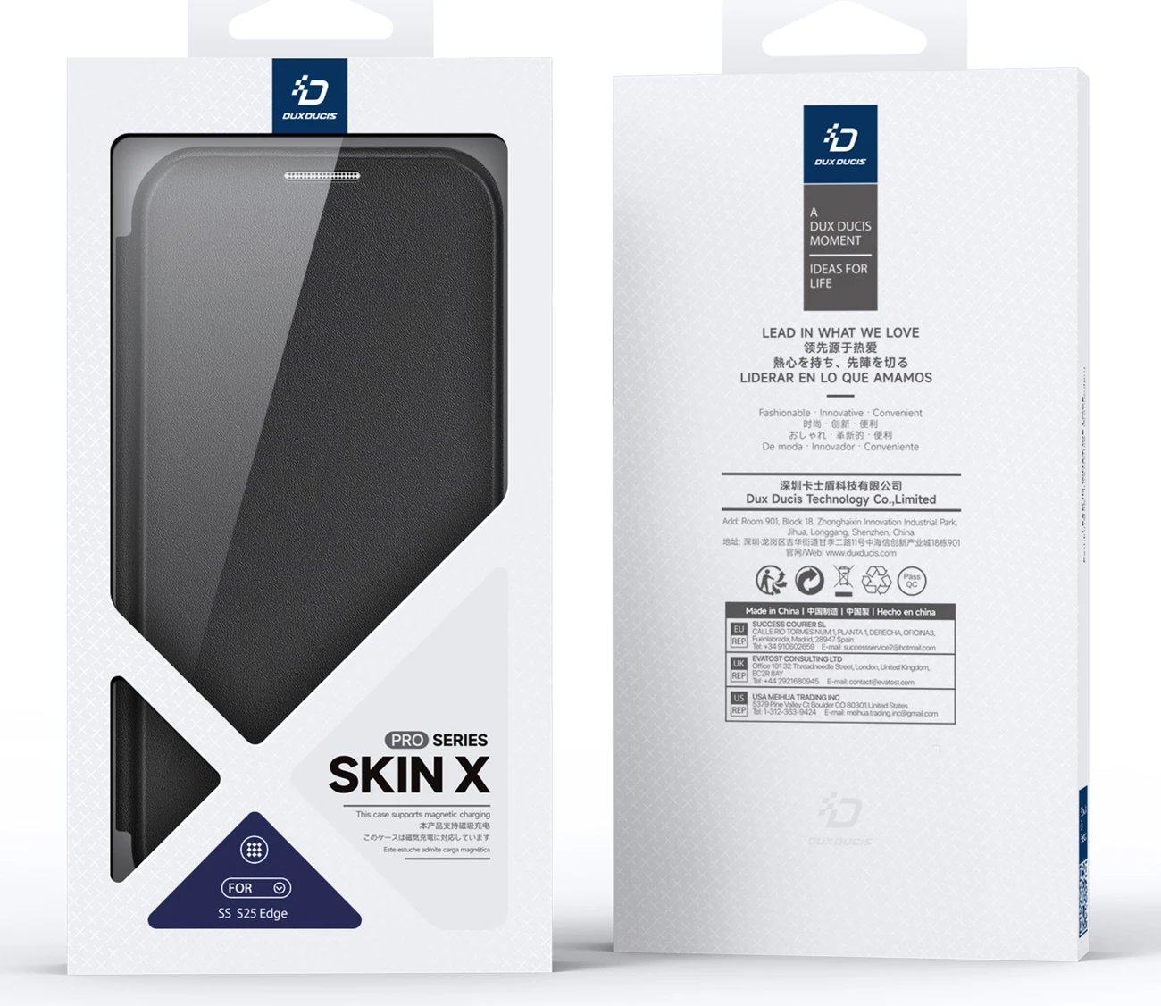 Mbështjellës Dux Ducis Skin X Pro me MagSafe për Samsung Galaxy S25 Edge, zi