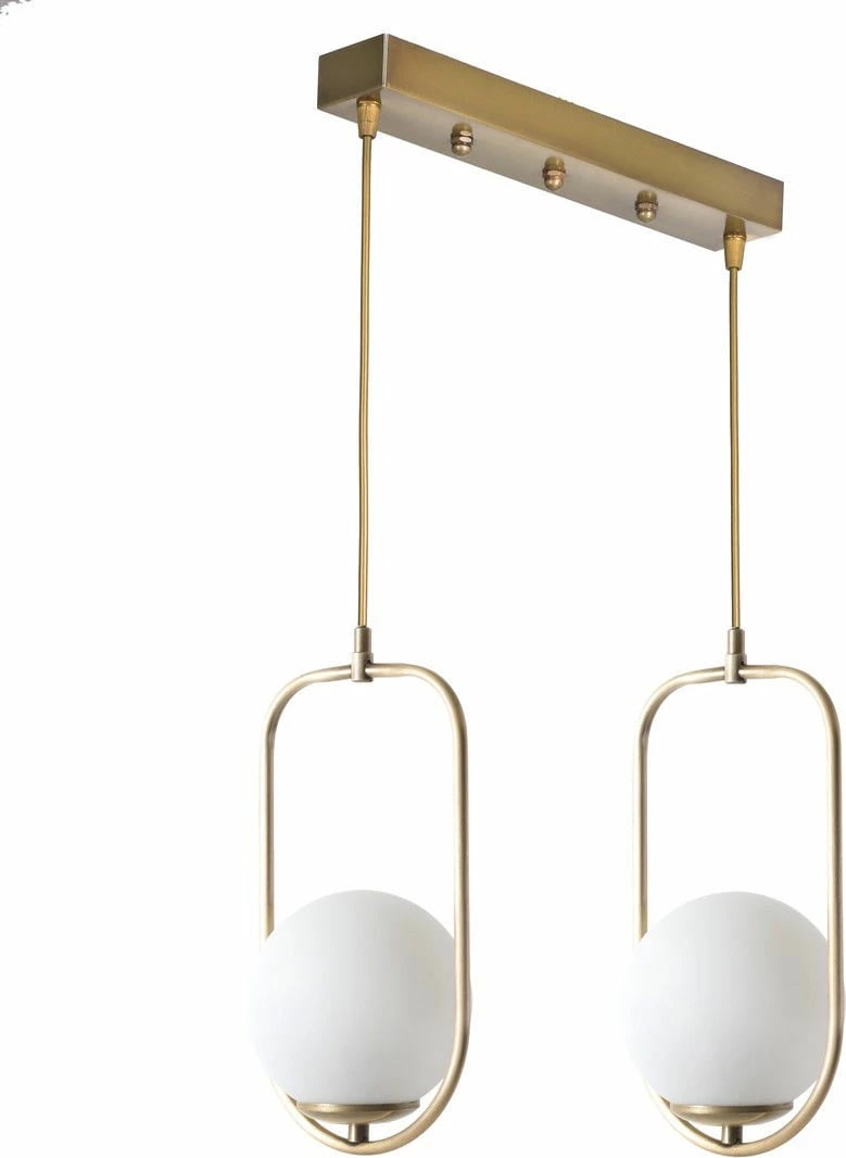 Llambë varëse Opviq, dysh, xham i bardhë, bakër, ahu