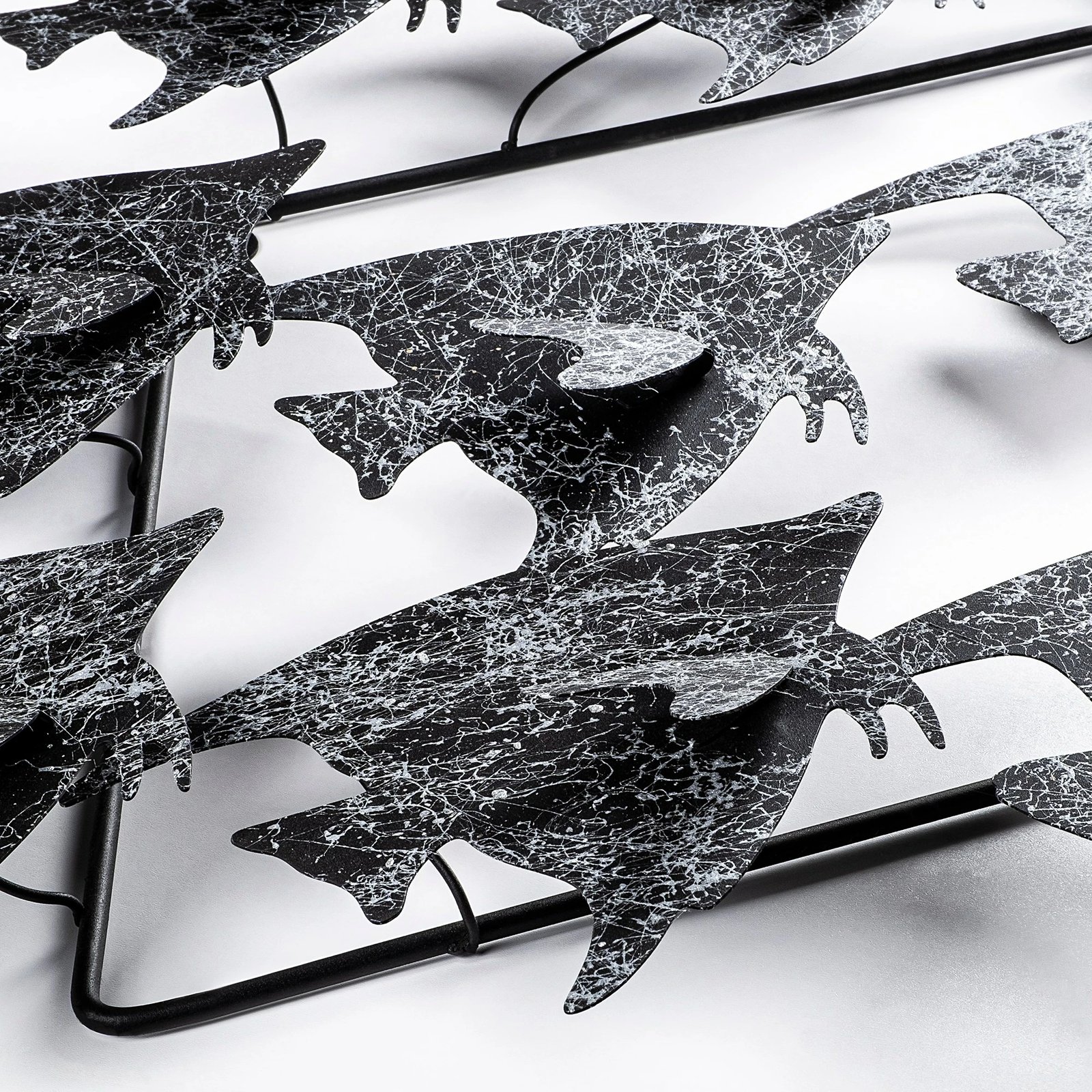 Aksesor dekorativ metalik për mur Wallity, Melek v2 3, shumëngjyrësh, 83x58x4cm