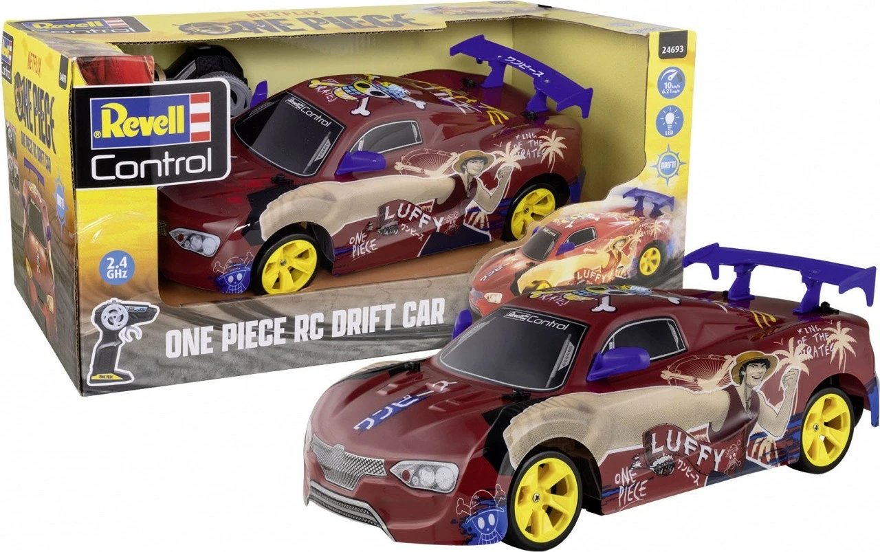 Makine me telekomandë Revell RC One Piece Drift Car 1:18, e kuqe Makine me telekomandë Revell RC One Piece Drift Car 1:18, e kuqe