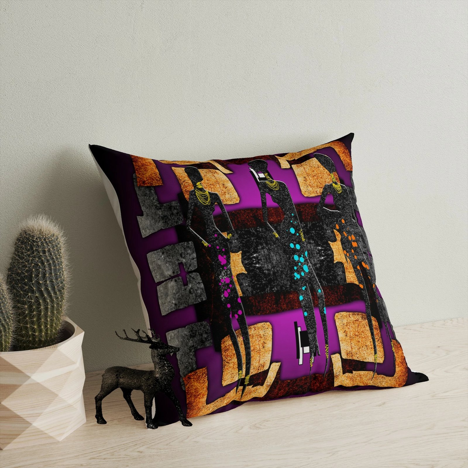 Jastëk dekorativ Evila Originals, A11943, shumëngjyrësh, 43x43cm