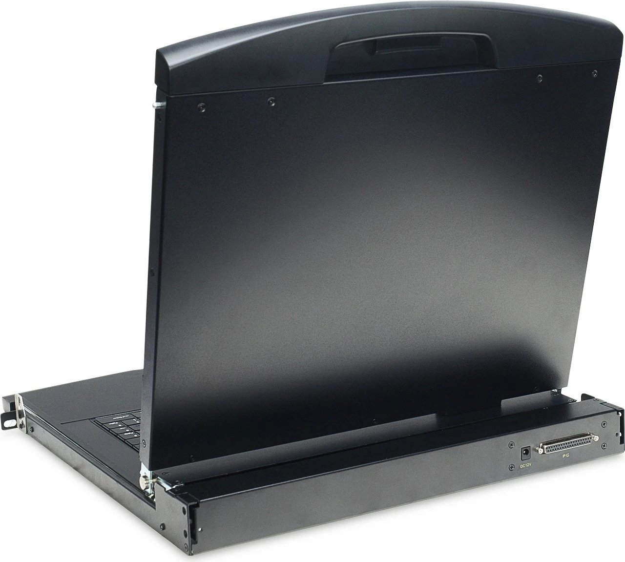 Konsolë rack Digitus 19" TFT, 8-port KVM, touchpad, e zezë