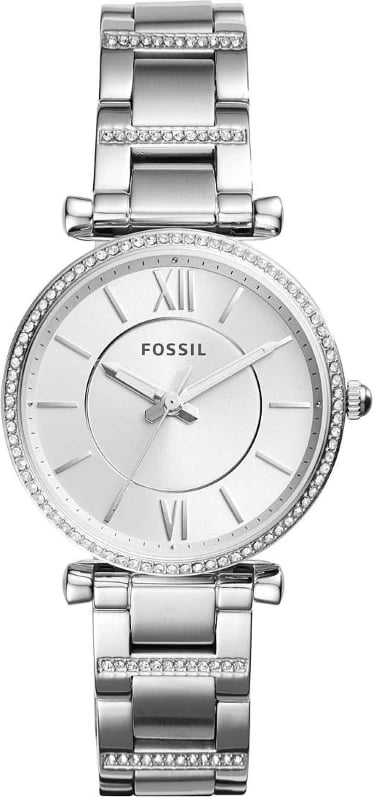 Orë dore FOSSIL Carlie për femra, argjend