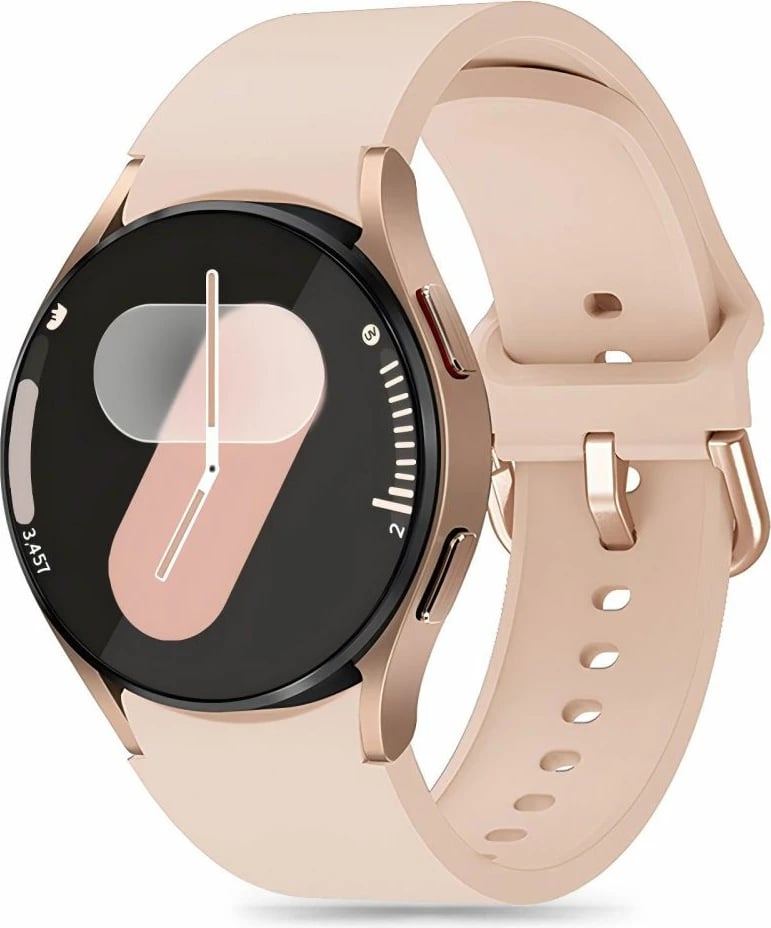 Rrip silikoni për smartwatch Tech-Protect për Samsung Galaxy Watch 4/5/5 Pro/6/7/FE, Bezhe