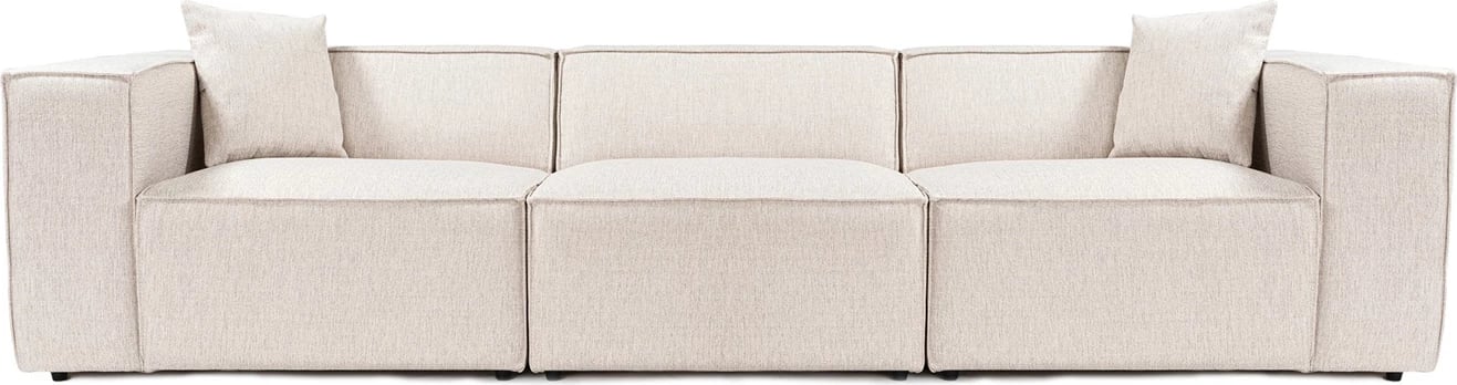 Divan treshe Lora, ngjyrë kafe e çelët, Atelier del Sofa