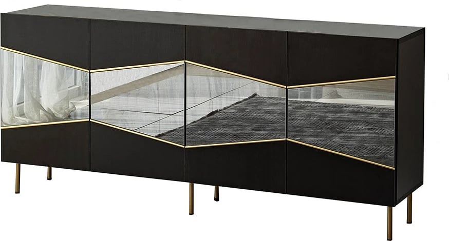 Konsol Skye Decor, Nice, e zezë, fume