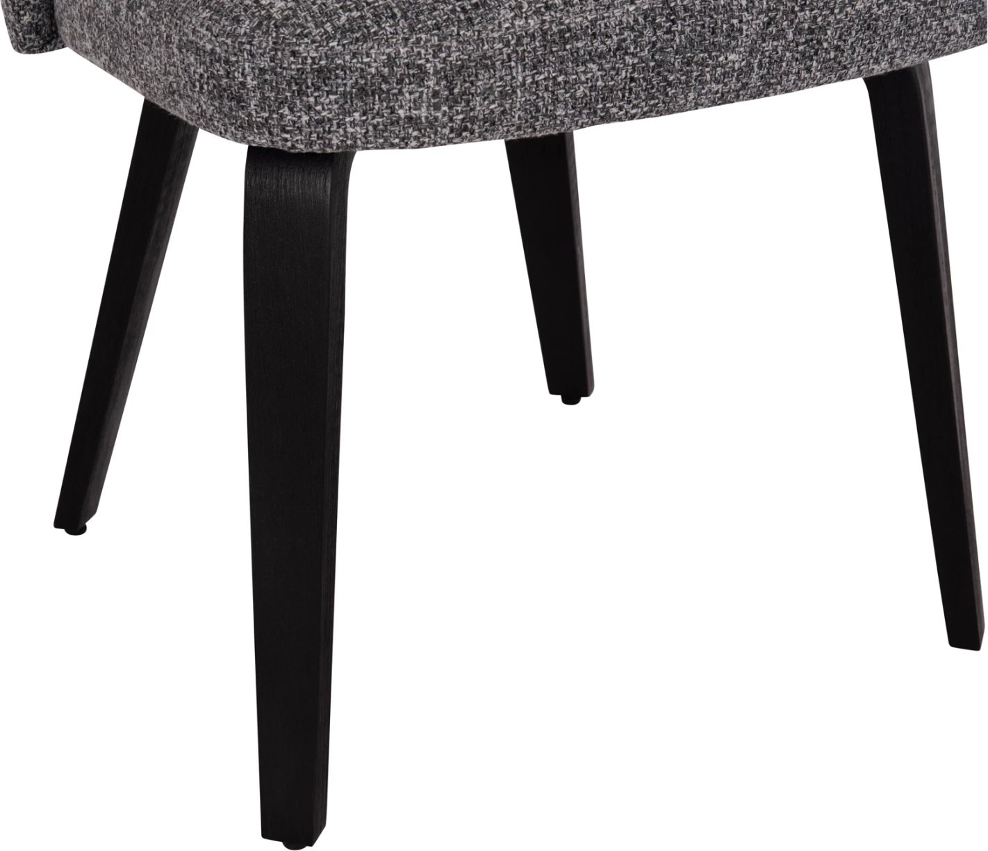 Karrige ngrënieje DEKKER, dru i zi, stof gri, FH18249.02, 50x60x80cm