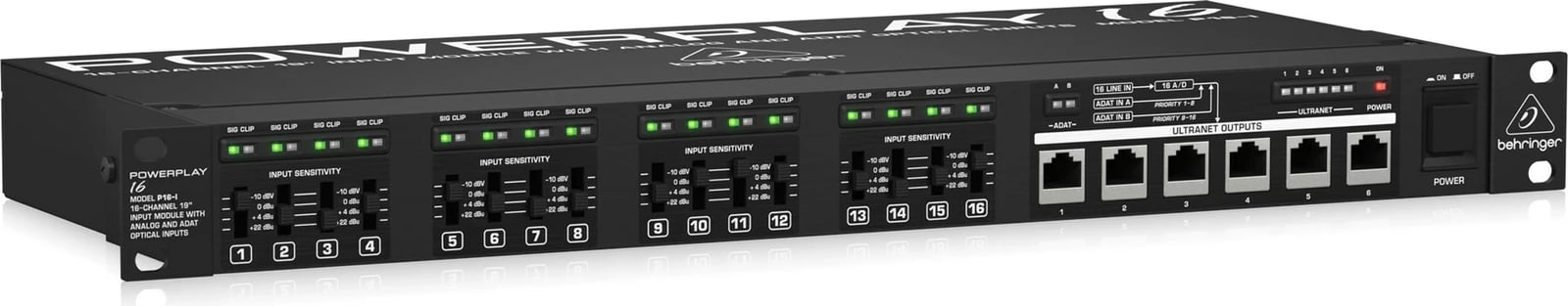 Mikser audio Behringer P16-I, 16 kanale, i zi