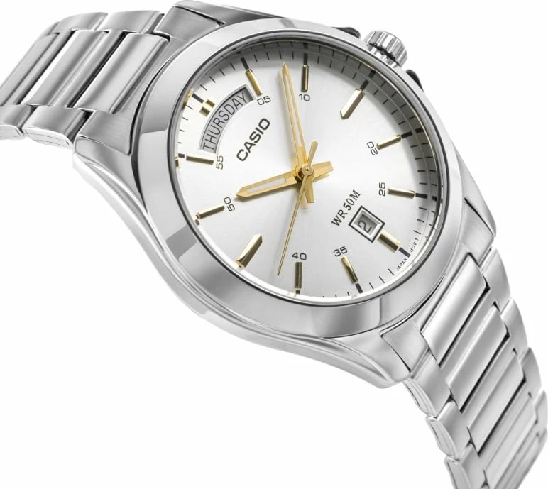 Orë dore për meshkuj Casio, argjend