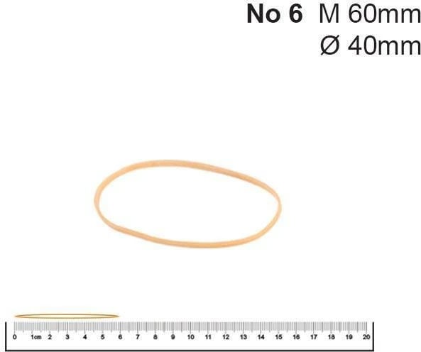 Goma elastike NEXT No. 6, 40 Øx1.4x1.4mm, Njëngjyrëshe