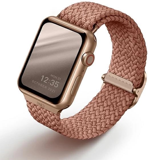 Rrip për Apple Watch UNIQ Aspen, pëlhurë Weavex, 42/44/45mm, rozë
