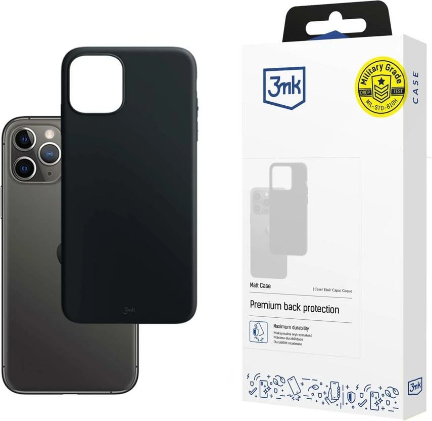 Mbështjellës 3mk Matt Case për iPhone 11 Pro, e zezë