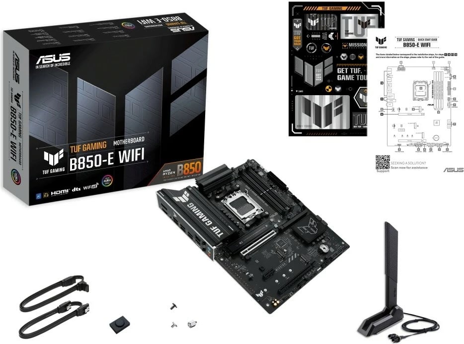 Pllakë amë Asus TUF GAMING B850-E WIFI, Socket AM5, DDR5, ATX, e zezë