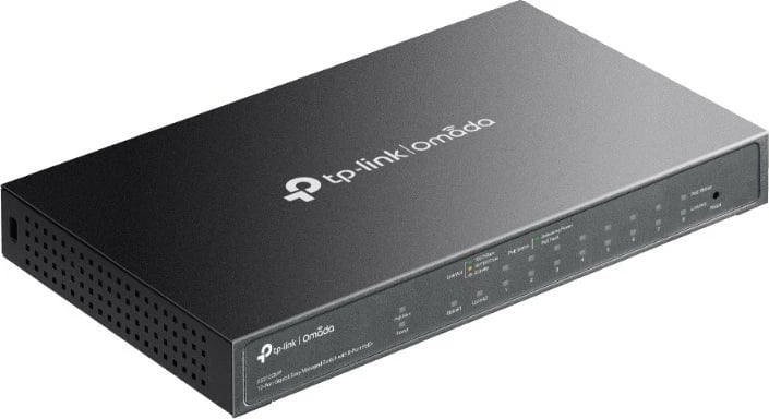 Switch i menaxhuar TP-LINK Omada ES210GMP, 10 porta gigabit, 8 PoE+, i zi