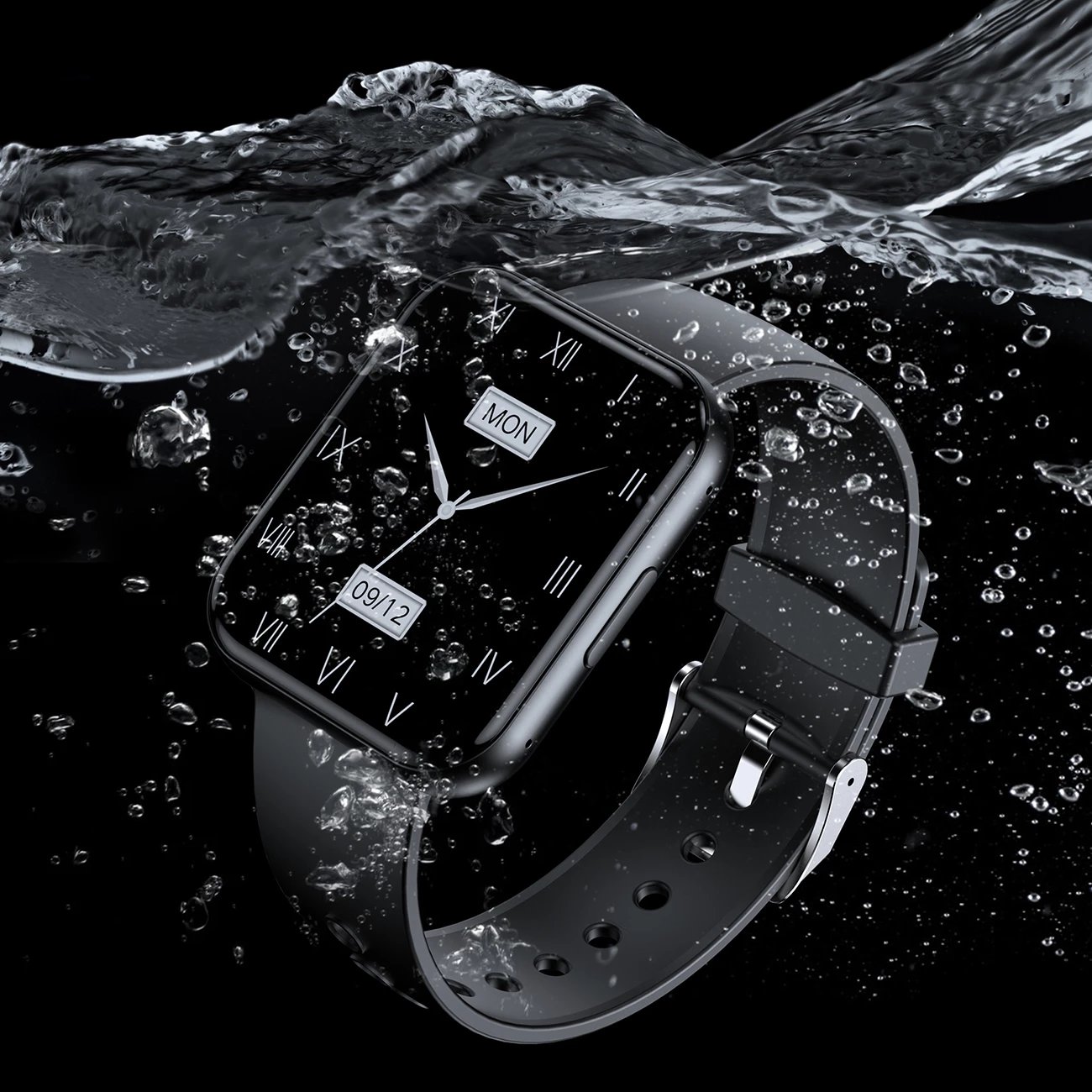 Smartwatch Choetech WT001, 1.91", IP67, Bluetooth 5.0, 300 mAh, e zezë