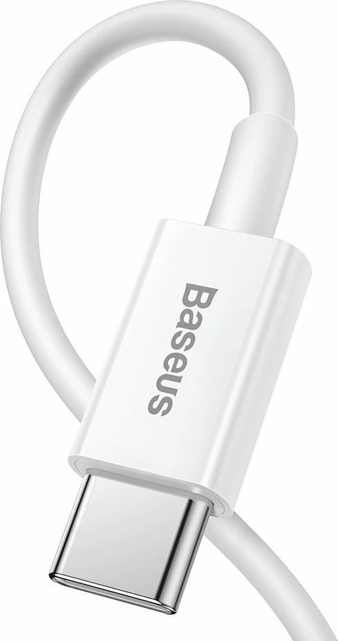 Kabllo Baseus Superior Series CATLYS-A02, USB-C në Lightning, 1 m, 20W, e bardhë