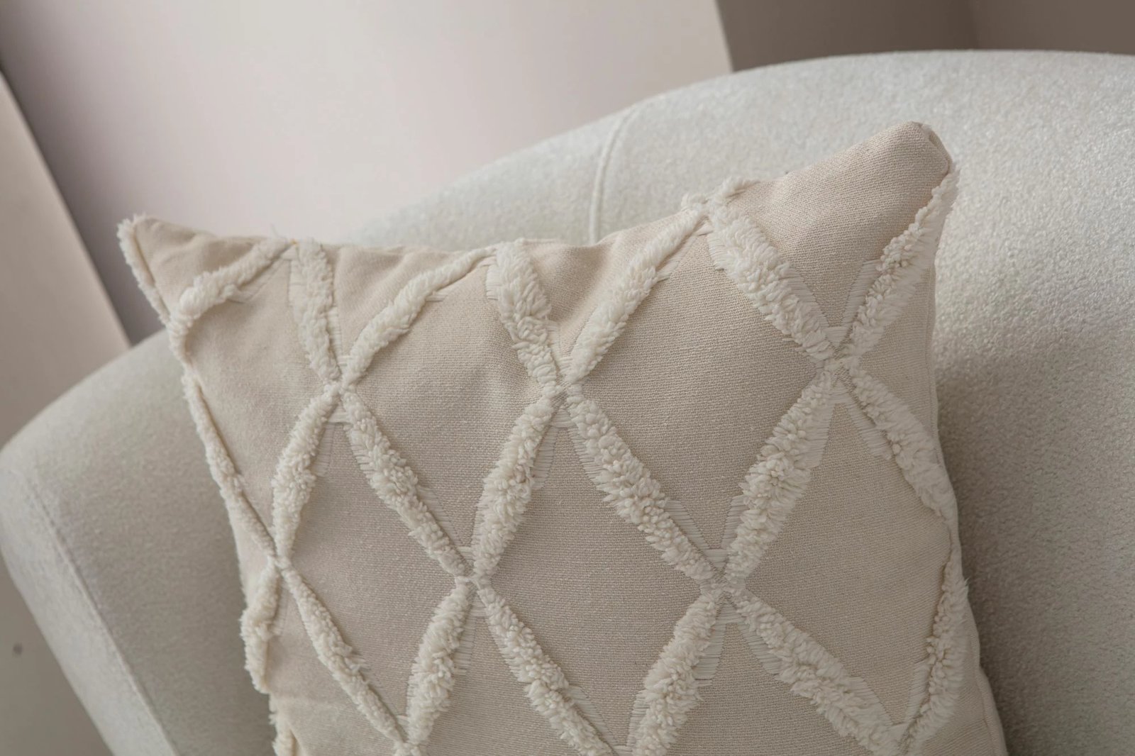 Jastëk mbështjellës Evila Originals, krem, 43x43cm