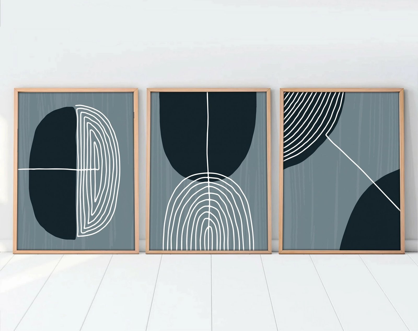 Pikturë dekorative me kornizë, MDF, 3 copë, Wallity, Huhu214, 30x40cm