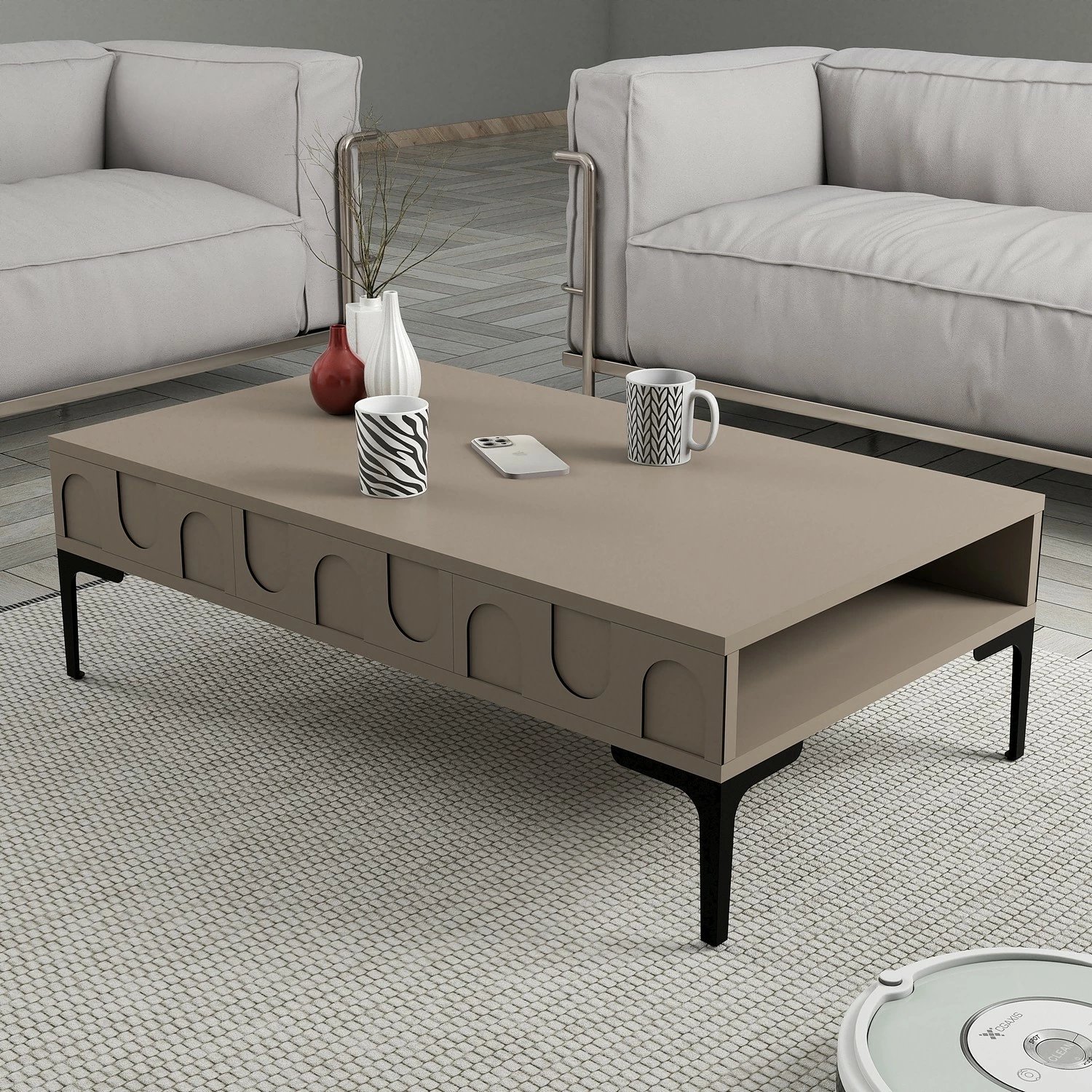 Tavolinë kafeje Skye Decor, Lyon 32 - Atlas, e zezë