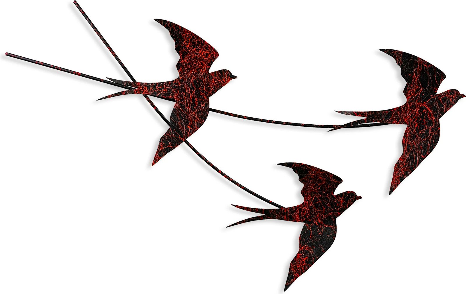 Aksesor dekorativ metalik për mur, Wallity, Wallow, shumëngjyrësh, 42x70cm