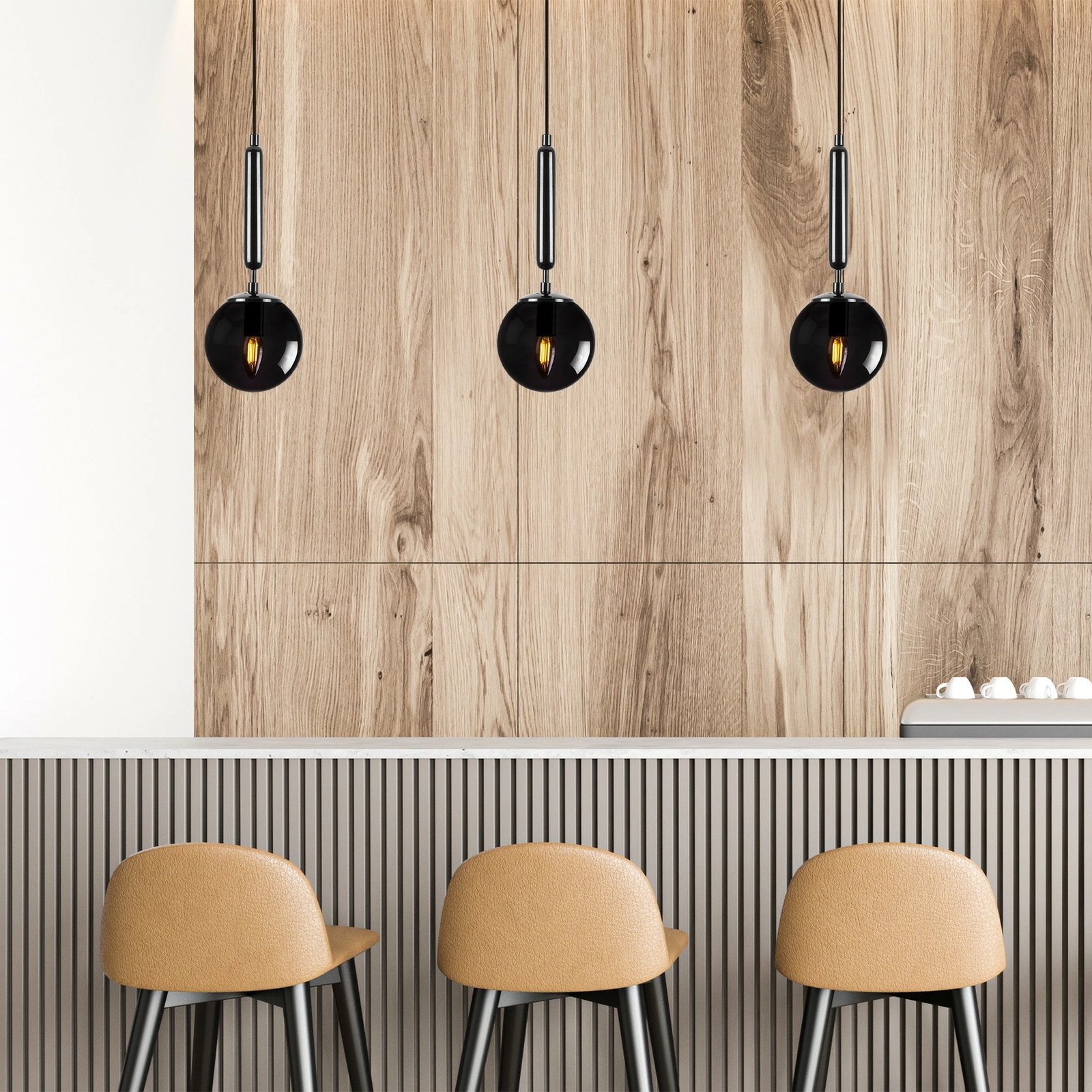 Llambë tavani Opviq King, e zezë, 15x15x49cm