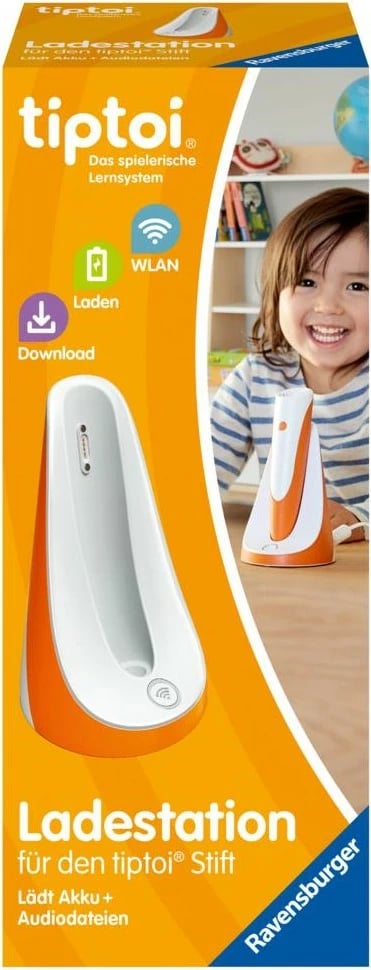 Stacion karikimi Ravensburger tiptoi, për stilolaps, USB, portokalli/bardhë