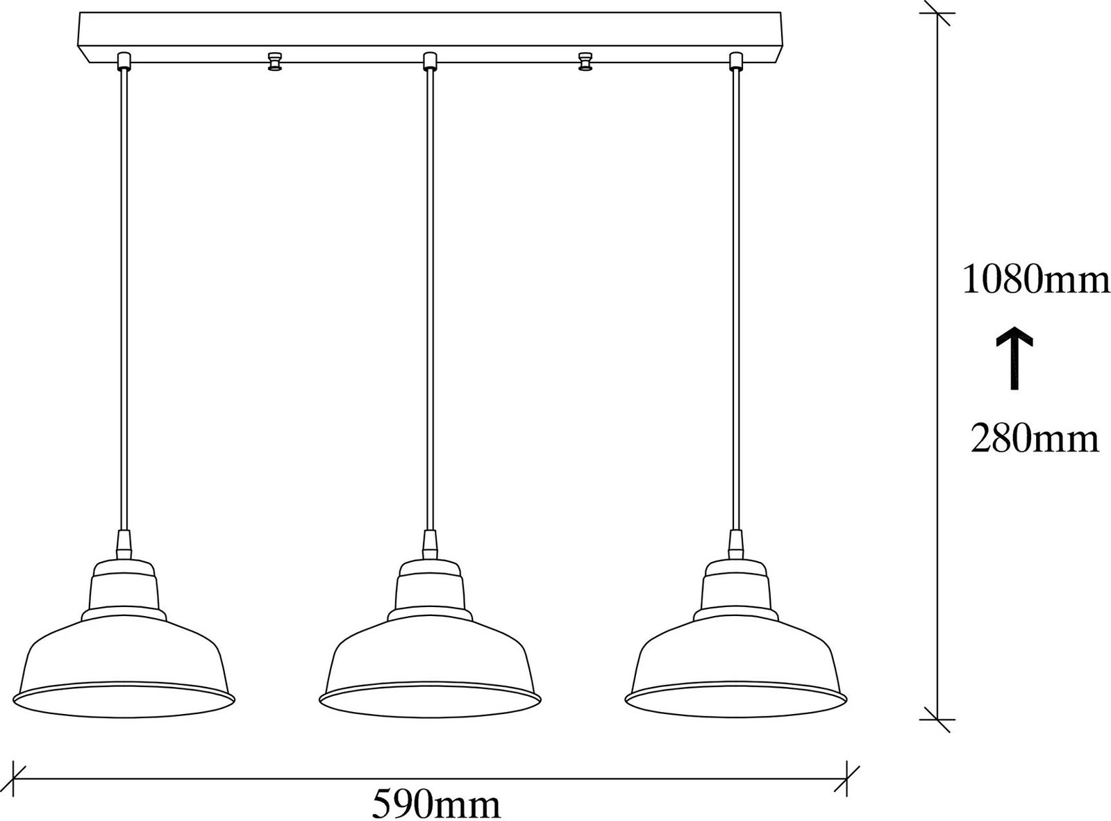 Llambë tavani industriale, ngjyrë e zezë, Opviq Berceste - 181BLACK-S1