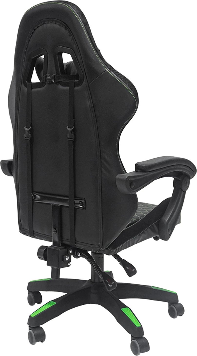 Karrige gaming LOOT FH1204, e zezë-gjelbër, PVC & najlon, 51x49x125H cm