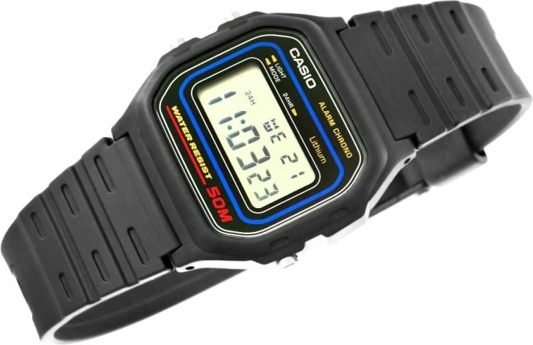Orë dore për meshkuj Casio, e zezë