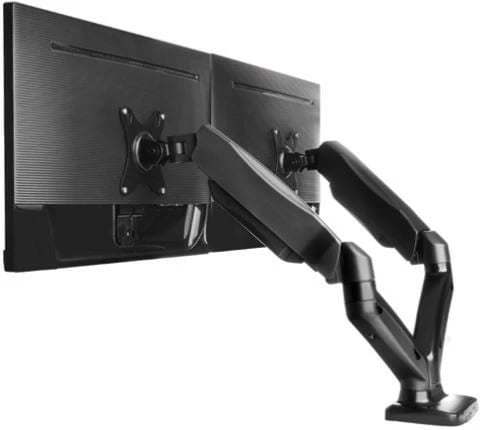 Mbajtëse tavoline për dy monitorë IcyBox IB-MS304-T, deri 32", e zezë