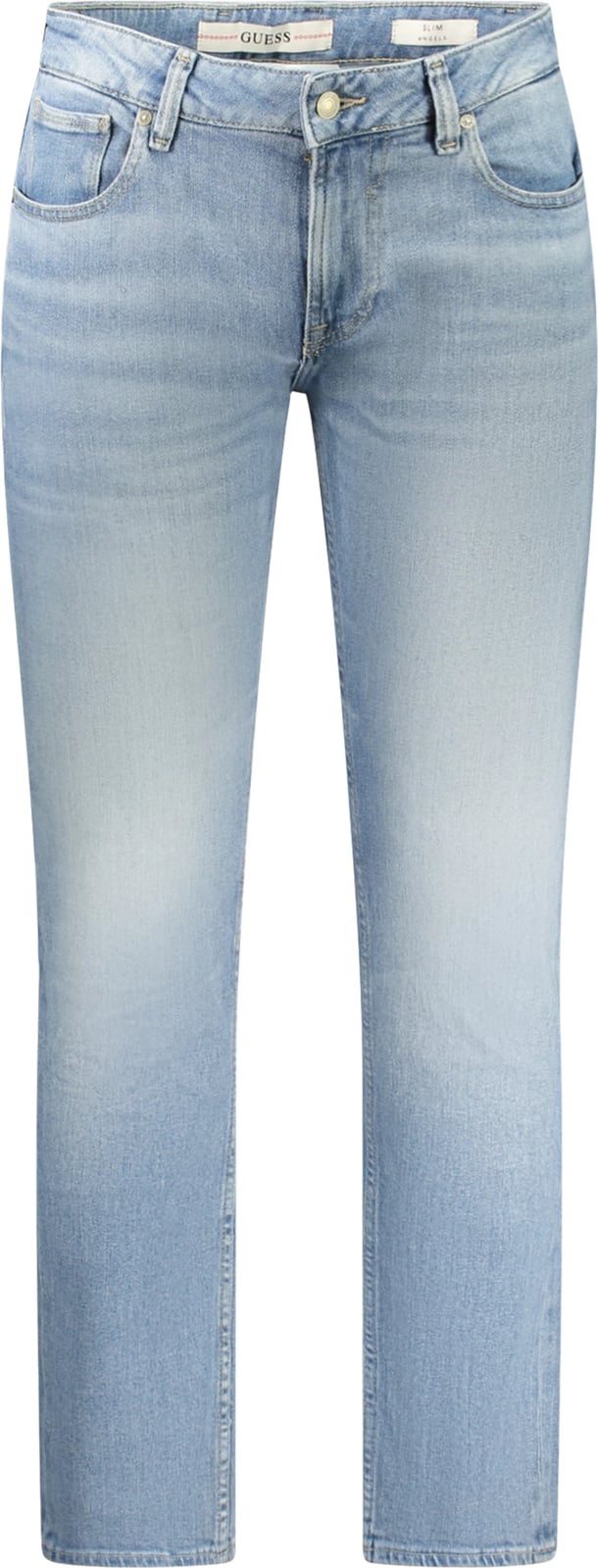 Pantallona xhins GUESS JEANS Reborn Denim Slim meshkuj, blu