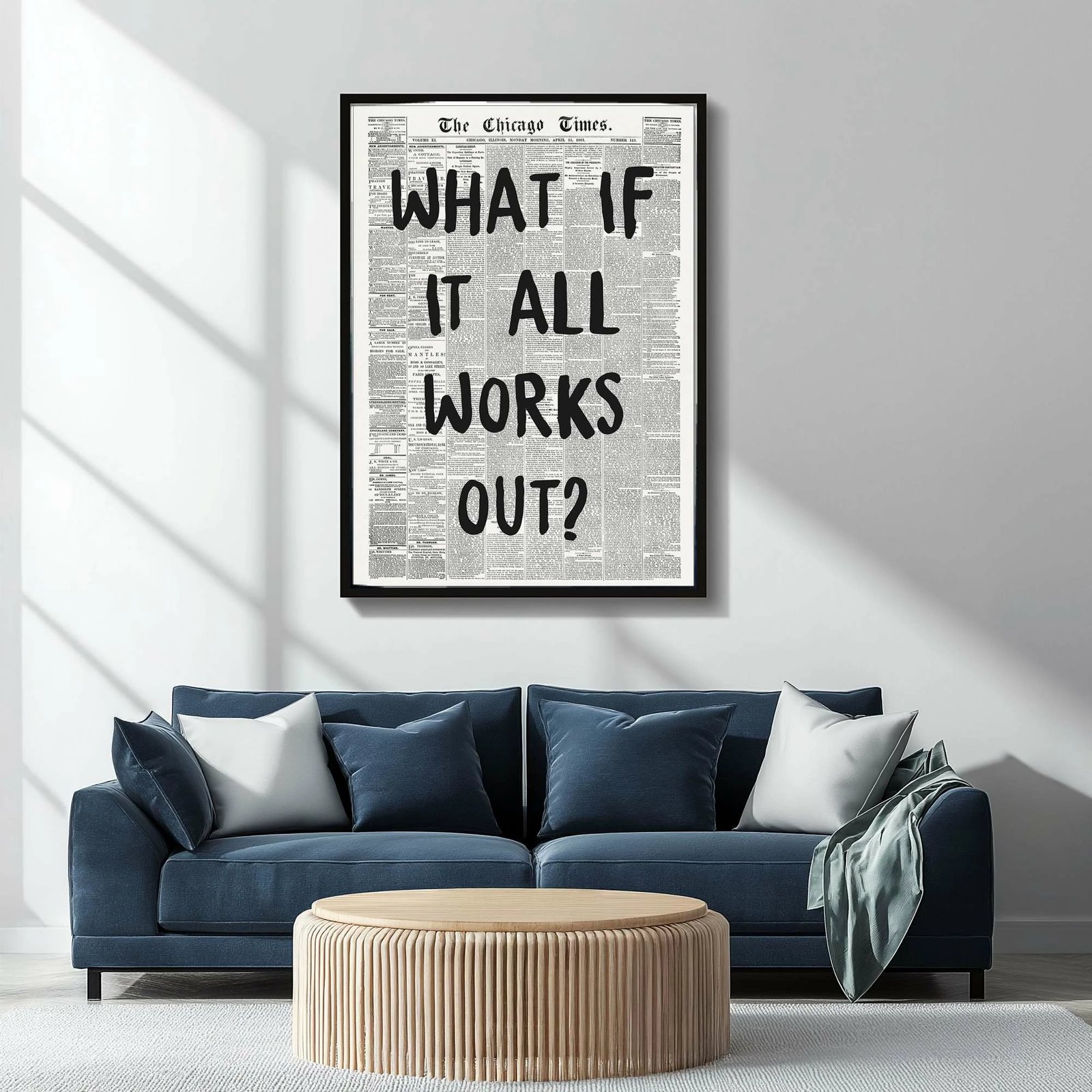 Pikturë dekorative me kornizë, MDF, Wallity, shumëngjyrëshe, Mp-00101, 50x70 cm