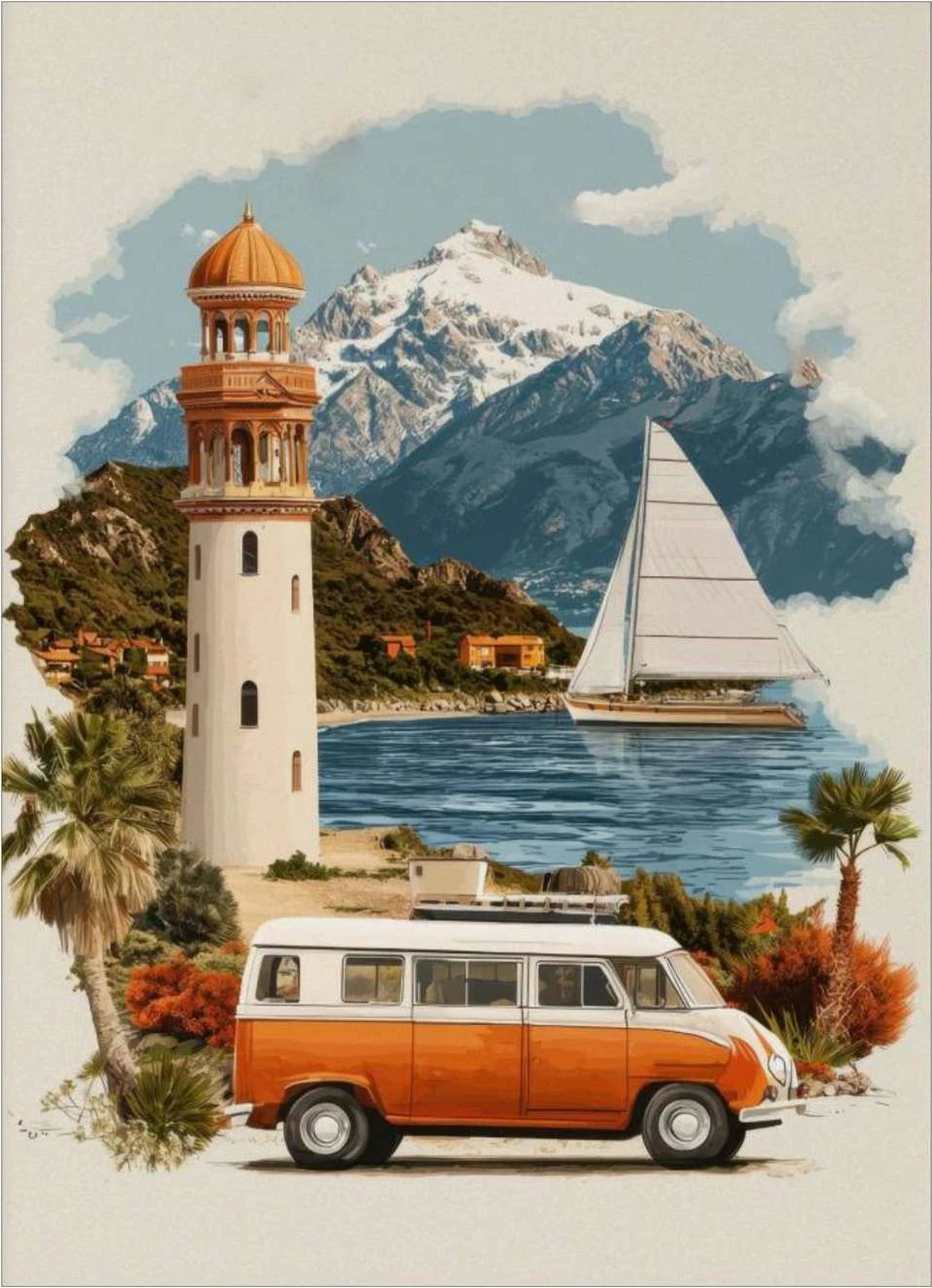 Pikturë dekorative me kornizë MDF, Wallity, Mp-00116, 40x50cm