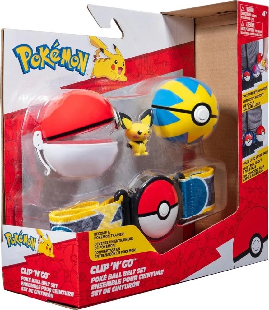 Set lodrash koleksionuese Pokemon Clip 'n' Go Poke Ball Belt, Jazwares, PKW3643