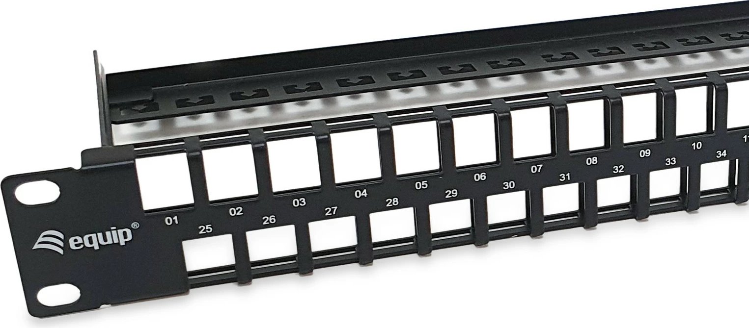 Patch panel rrjeti Equip 48-porta Cat6, 1U, i zi
