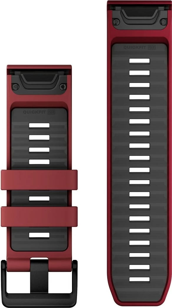 Rrip silikoni Garmin QuickFit 26mm për Smartwatch, i kuq